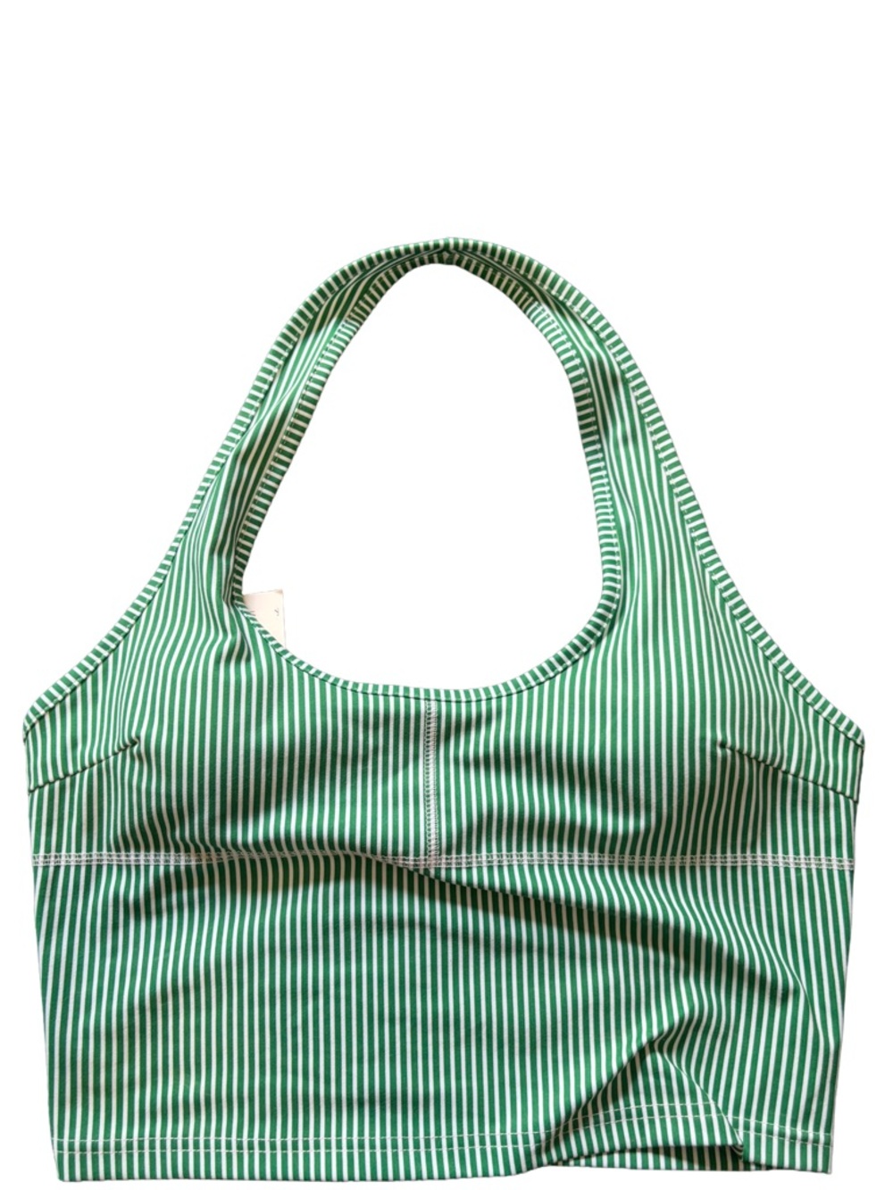 Fashion Brand Company XL NWT Green Tennis Stripe Yoga Halter Top